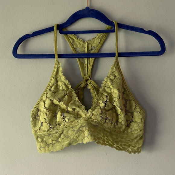 aerie Other - Aerie Lace Halter Bralette Olive Green - Size S